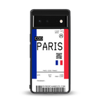 paris boarding pass ticket back phone cover | glass case for google pixel 6