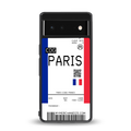 paris boarding pass ticket back phone cover | glass case for Google Pixel 6A