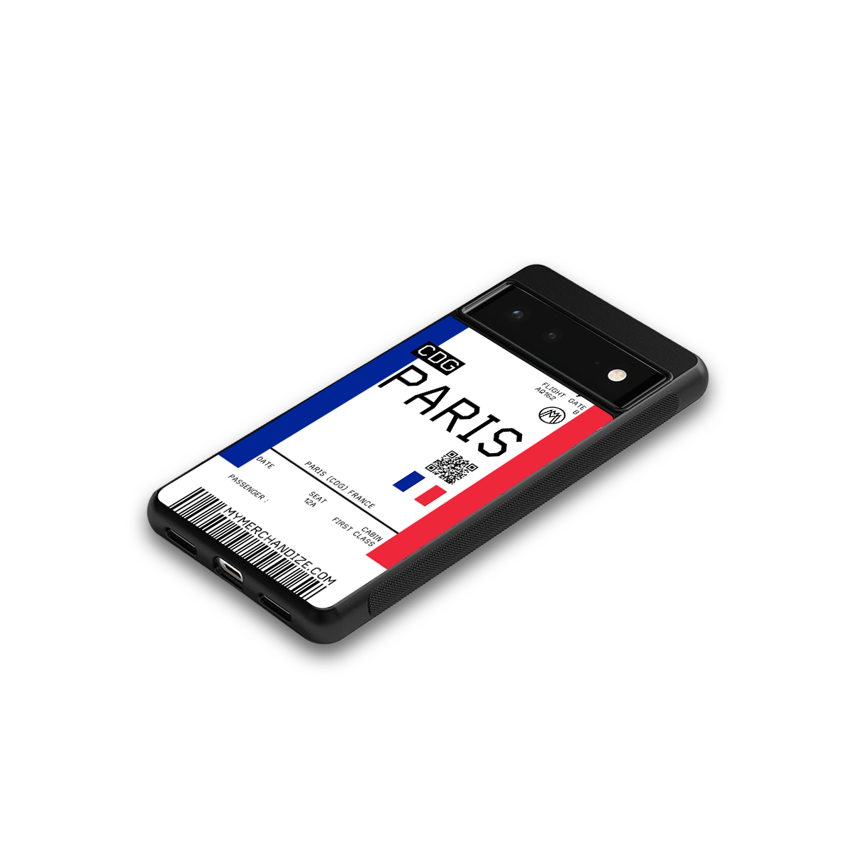 paris boarding pass ticket back phone cover | glass case for google pixel 6