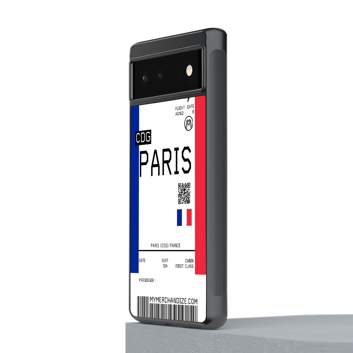 paris boarding pass ticket back phone cover | glass case for google pixel 6