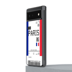 paris boarding pass ticket back phone cover | glass case for Google Pixel 6A