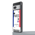 paris boarding pass ticket back phone cover | glass case for Google Pixel 7