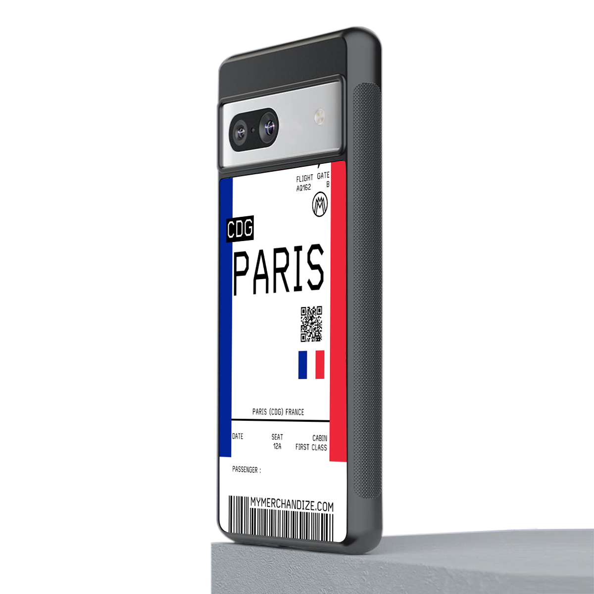 paris boarding pass ticket back phone cover | glass case for Google Pixel 7