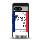 paris boarding pass ticket back phone cover | glass case for Google Pixel 8