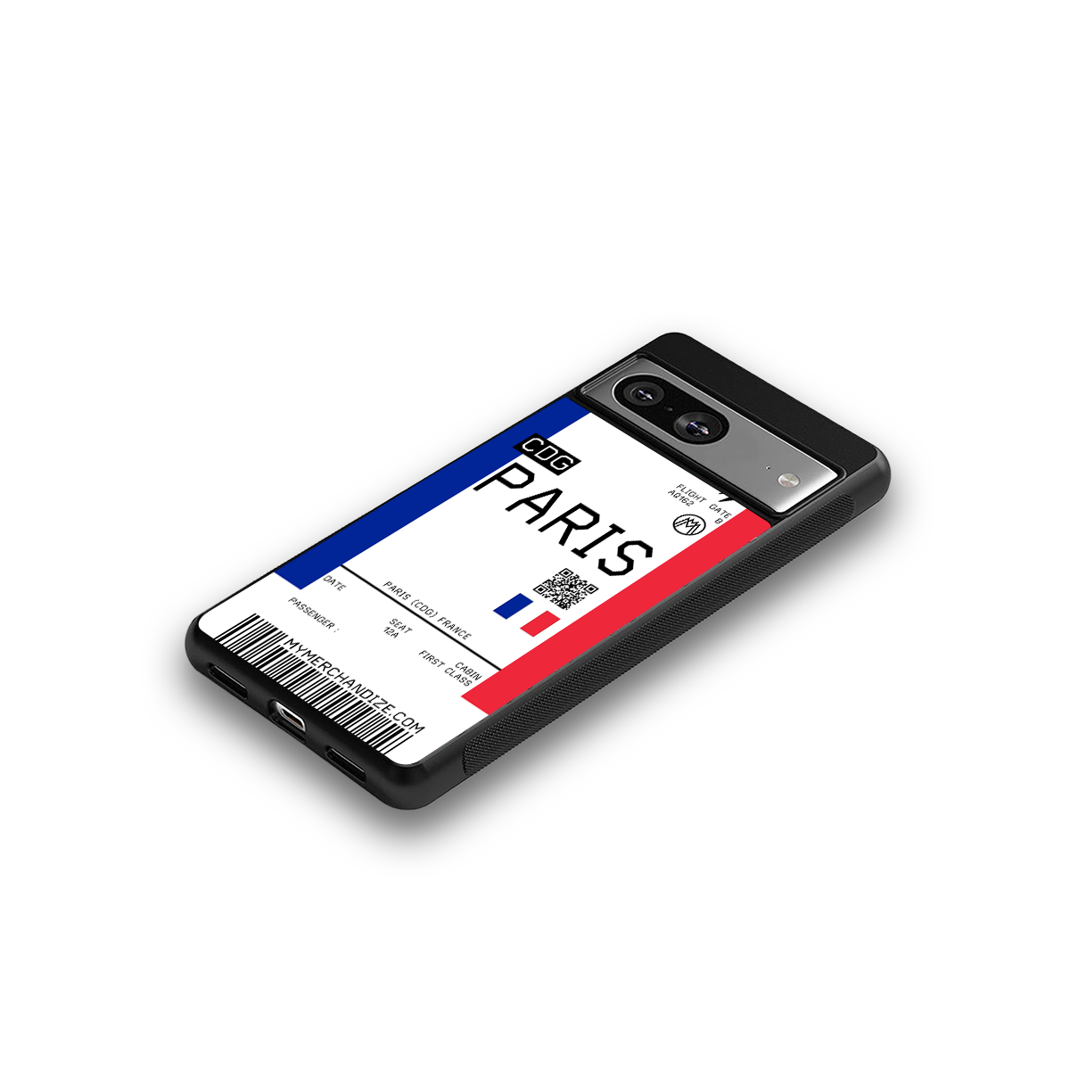 paris boarding pass ticket back phone cover | glass case for Google Pixel 8