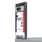 paris boarding pass ticket back phone cover | glass case for Google Pixel 8