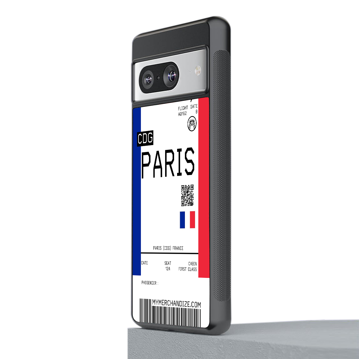 paris boarding pass ticket back phone cover | glass case for Google Pixel 8