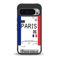 paris boarding pass ticket back phone cover | glass case for google pixel 9 pro