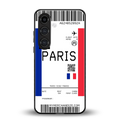 paris boarding pass ticket back phone cover | glass case for samsung galaxy s23 plus
