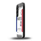 paris boarding pass ticket back phone cover | glass case for samsung galaxy s23 plus