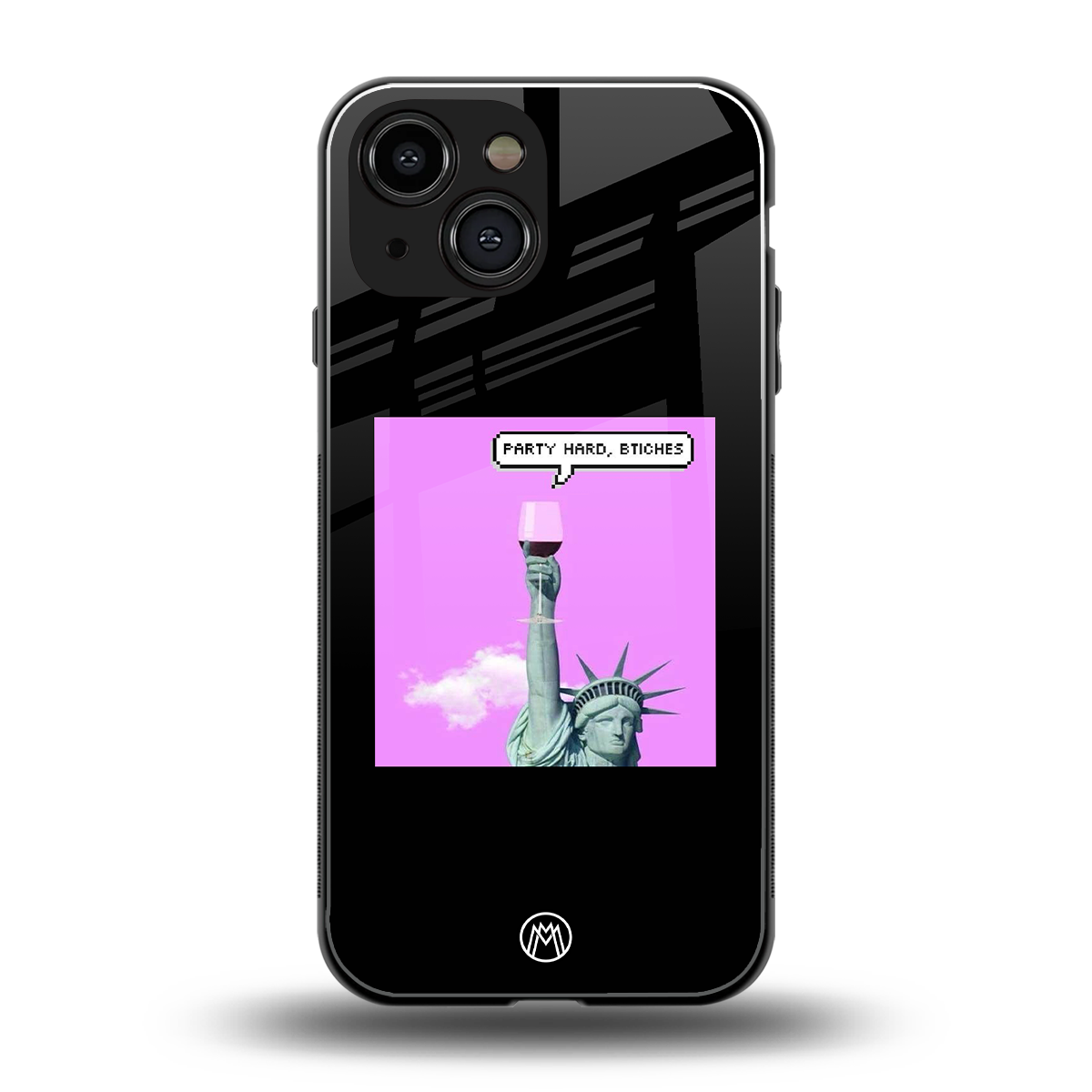 party hard bitches back phone cover | glass case for iphone 13 mini