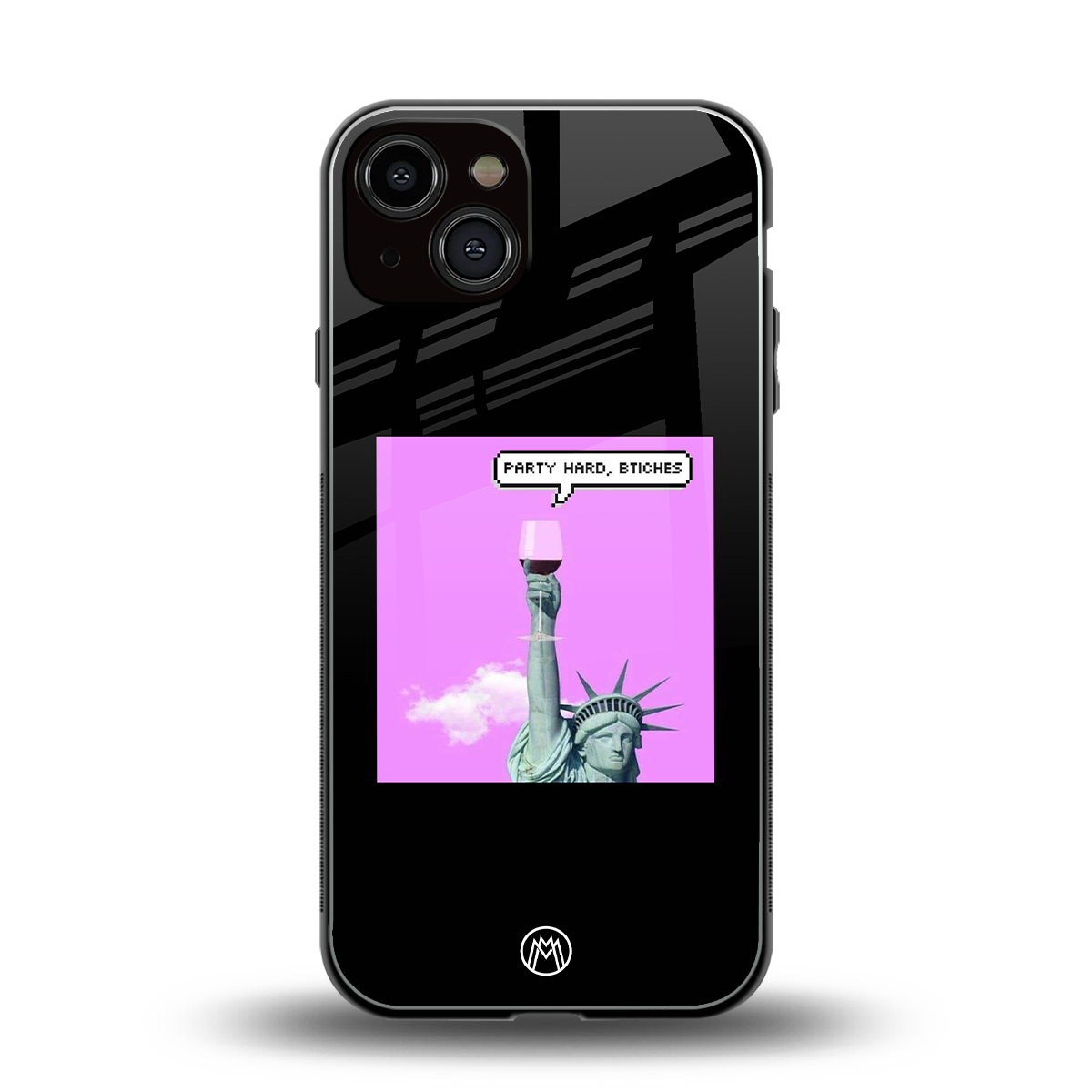 party hard bitches back phone cover | glass case for iphone 13