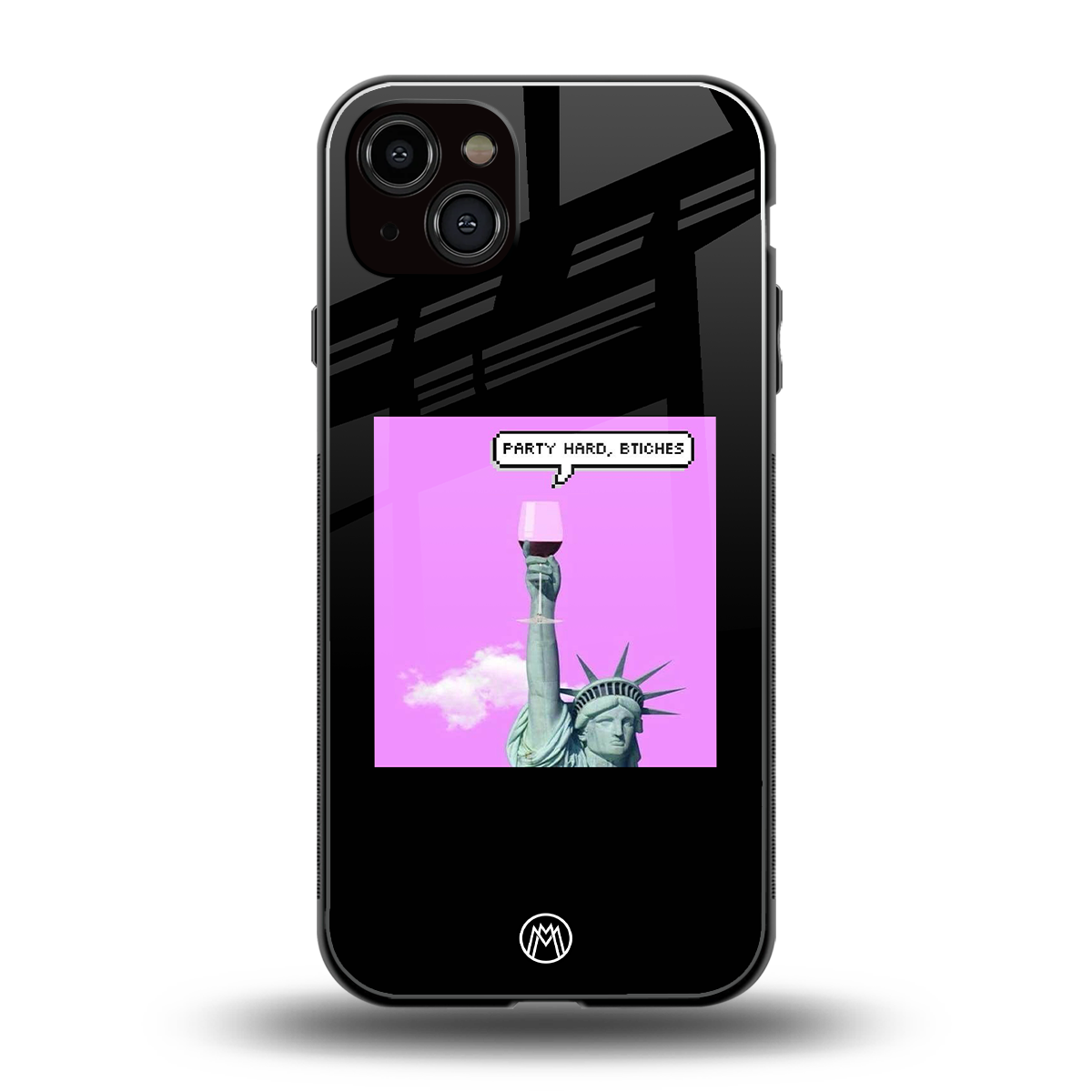 party hard bitches back phone cover | glass case for iphone 14 plus
