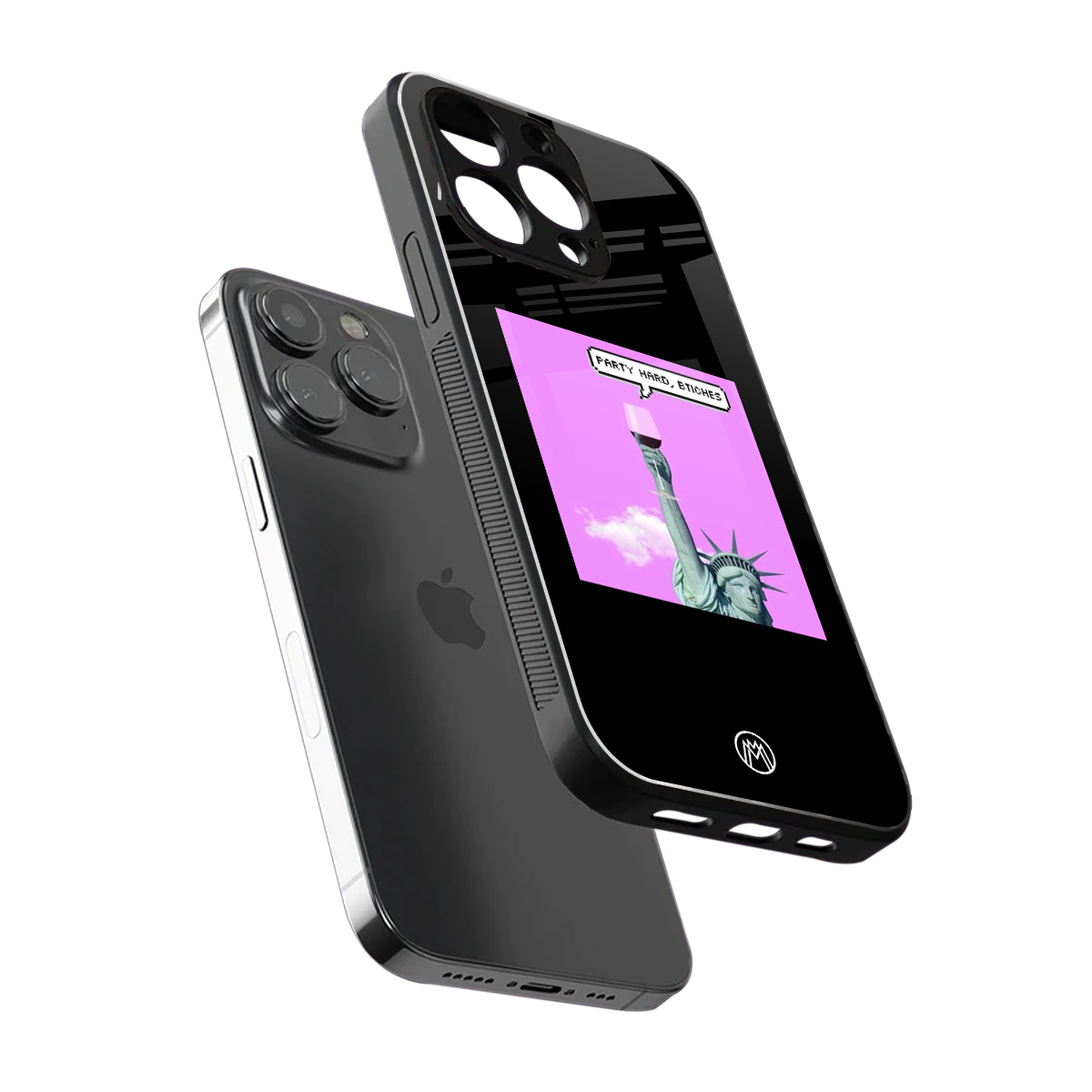 party hard bitches back phone cover | glass case for iphone 14 pro max