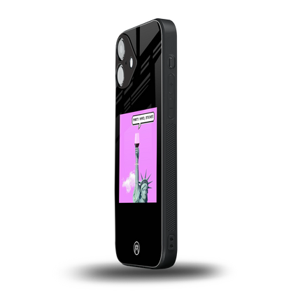 party hard bitches back phone cover | glass case for iphone 16 plus