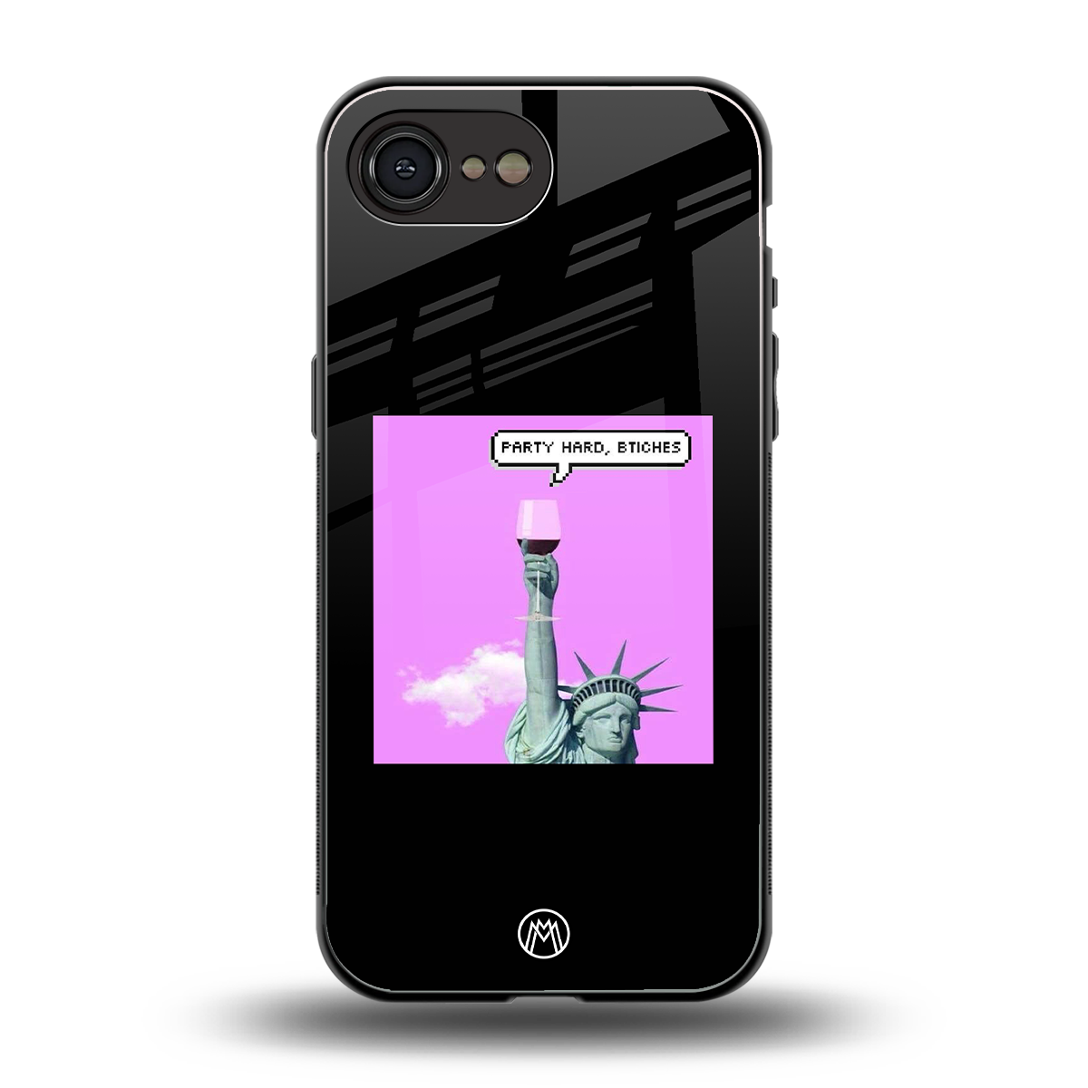 party hard bitches back phone cover | glass case for iphone 16e