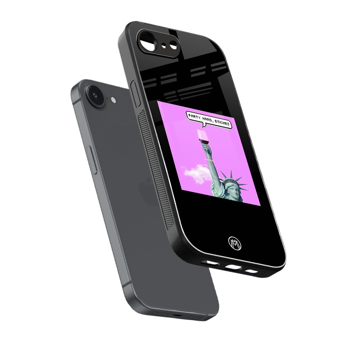 party hard bitches back phone cover | glass case for iphone 16e