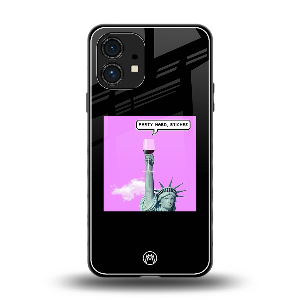 party hard bitches back phone cover | glass case for nothing phone 1