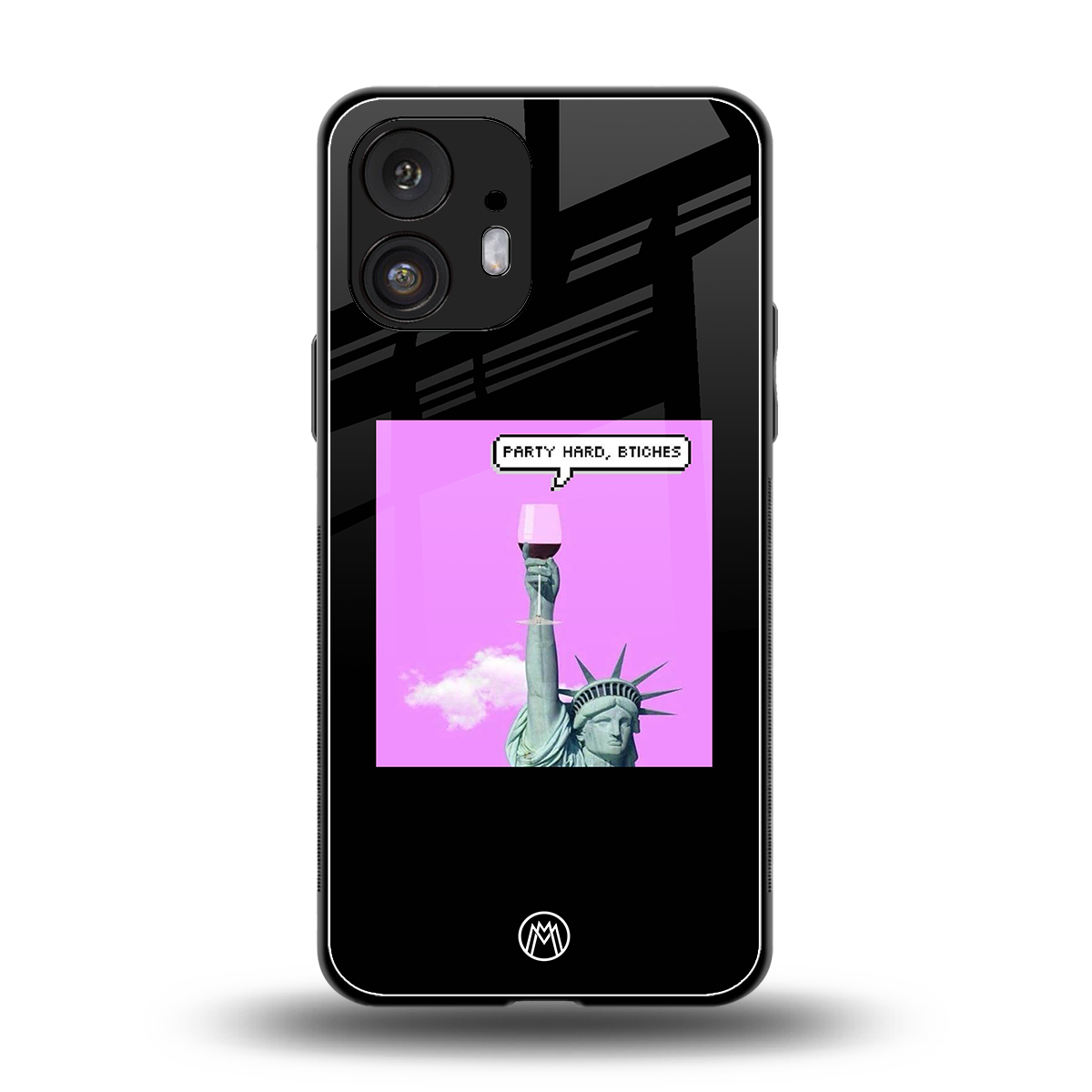 party hard bitches back phone cover | glass case for nothing phone 2