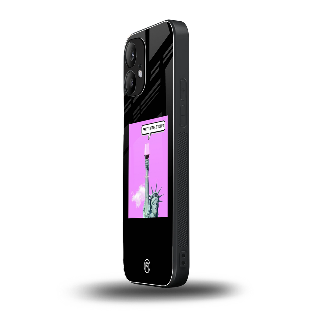 party hard bitches back phone cover | glass case for nothing phone 2