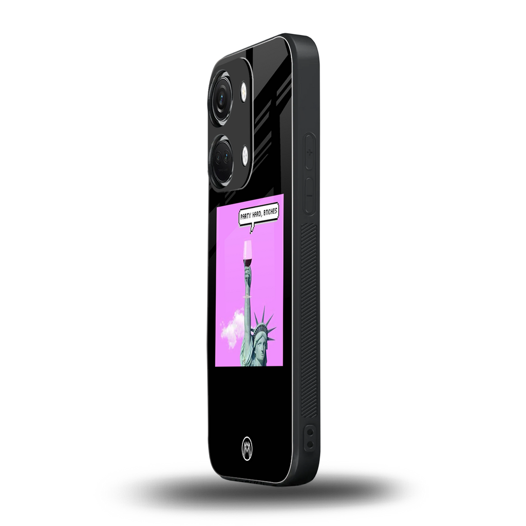 party hard bitches back phone cover | glass case for oneplus nord 3