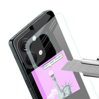 party hard bitches back phone cover | glass case for oneplus nord 3