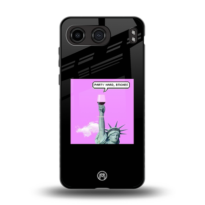 party hard bitches back phone cover | glass case for oneplus nord 4