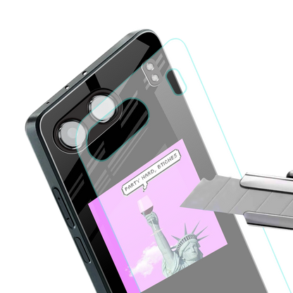 party hard bitches back phone cover | glass case for oneplus nord 4