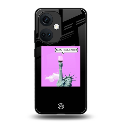 party hard bitches back phone cover | glass case for oneplus nord ce 3