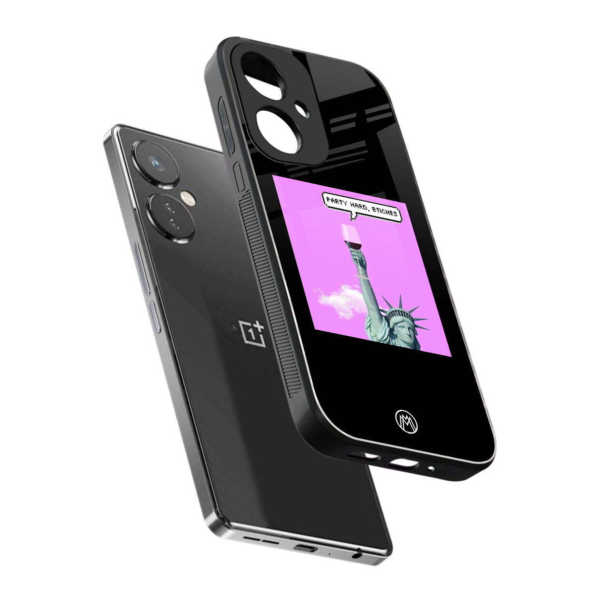 party hard bitches back phone cover | glass case for oneplus nord ce 3