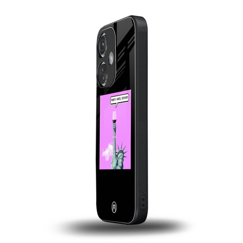 party hard bitches back phone cover | glass case for oneplus nord ce 3