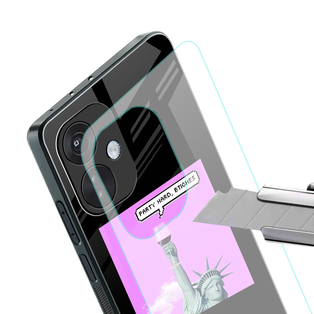 party hard bitches back phone cover | glass case for oneplus nord ce 3
