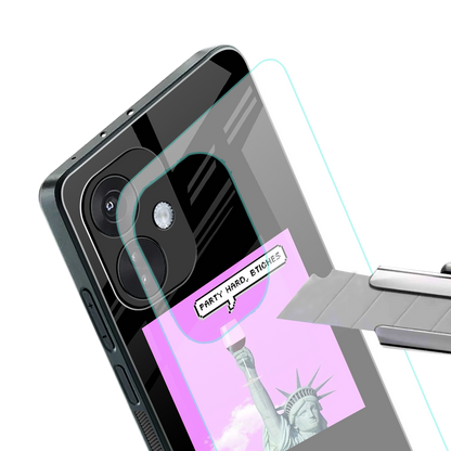 party hard bitches back phone cover | glass case for oneplus nord ce 3