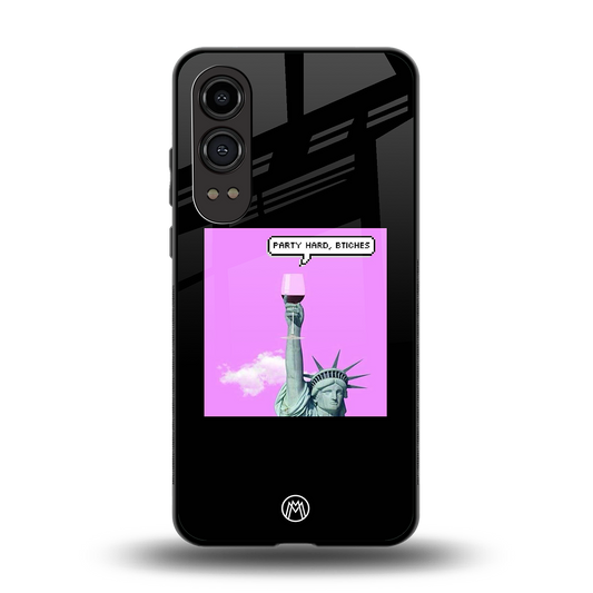 party hard bitches back phone cover | glass case for oneplus nord ce 4 lite