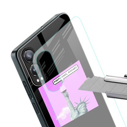 party hard bitches back phone cover | glass case for oneplus nord ce 4 lite