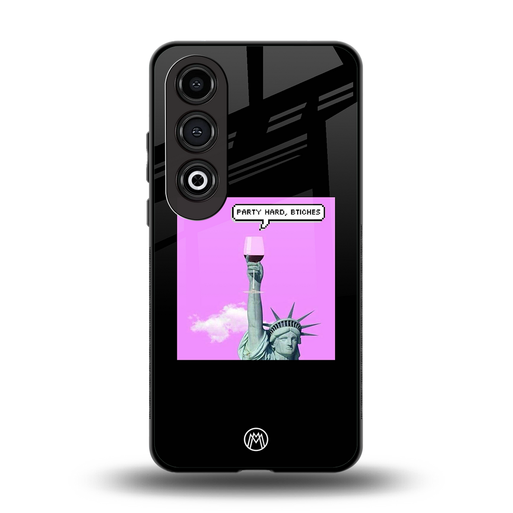 party hard bitches back phone cover | glass case for oneplus nord ce 4
