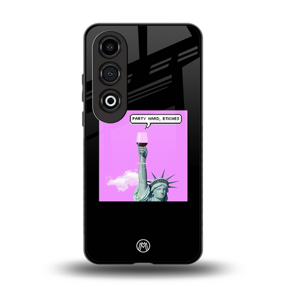 party hard bitches back phone cover | glass case for oneplus nord ce 4
