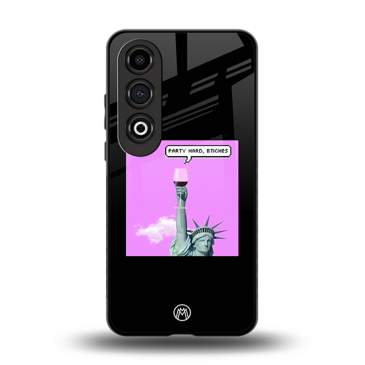 party hard bitches back phone cover | glass case for oneplus nord ce 4