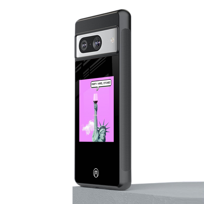 party hard bitches back phone cover | glass case for Google Pixel 8