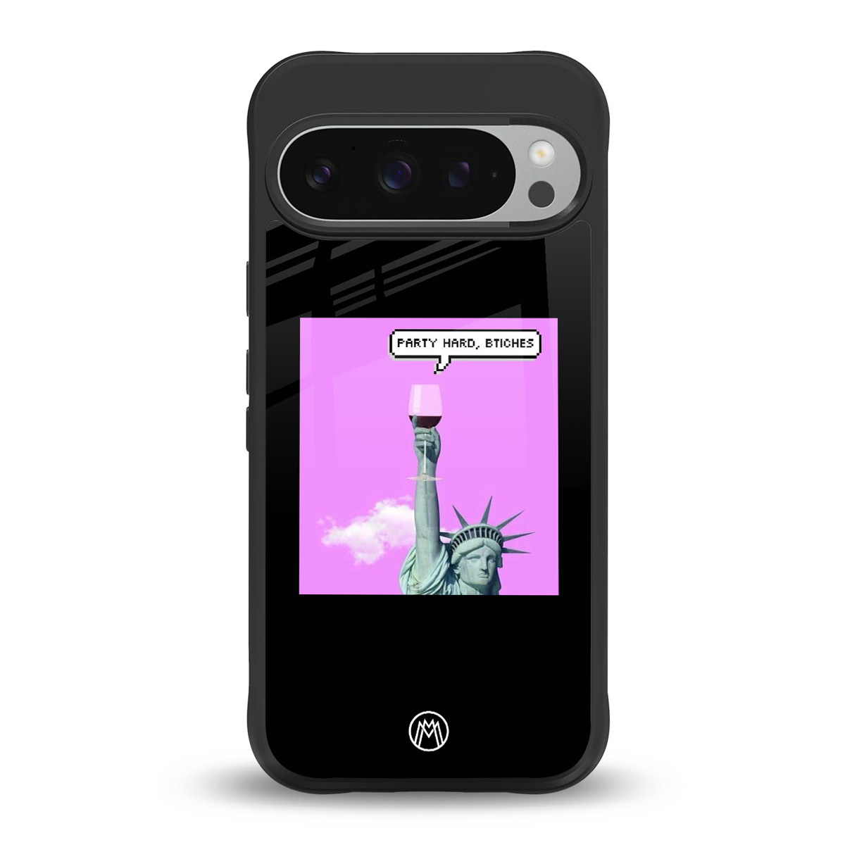 party hard bitches back phone cover | glass case for google pixel 9 pro xl