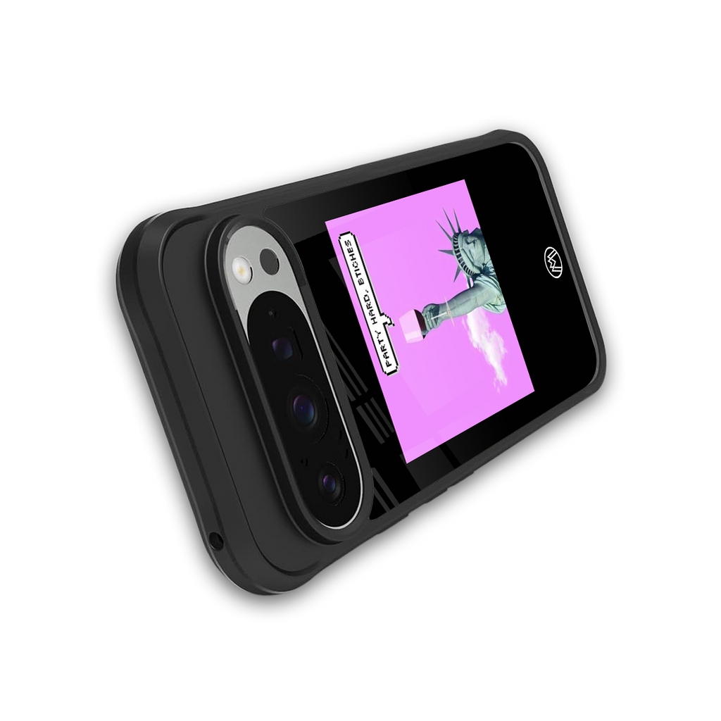 party hard bitches back phone cover | glass case for google pixel 9 pro