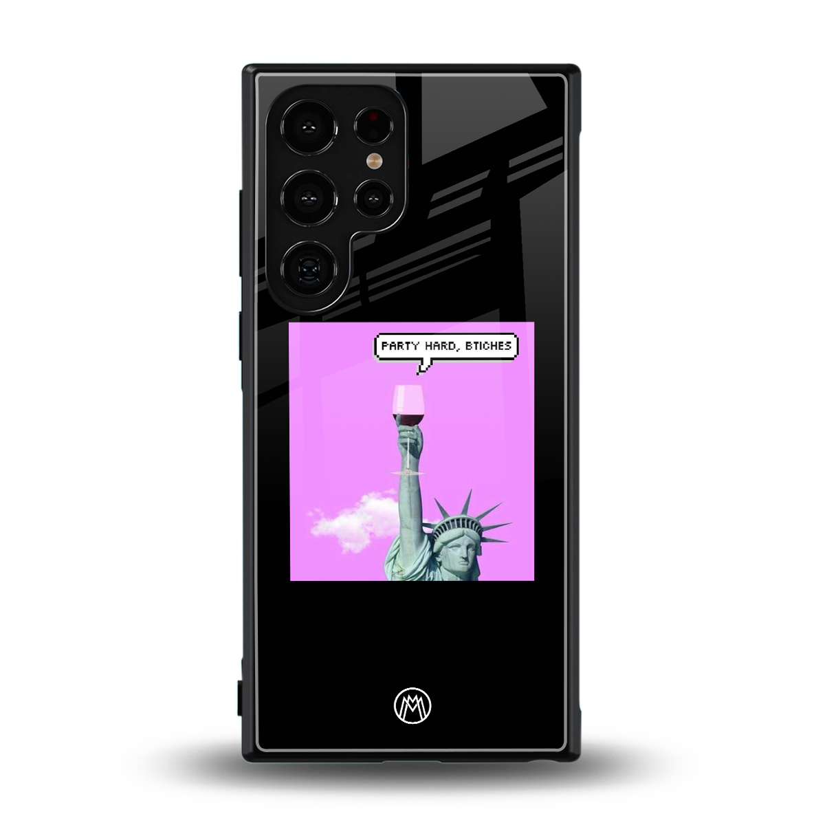 party hard bitches back phone cover | glass case for samsung galaxy s23 ultra