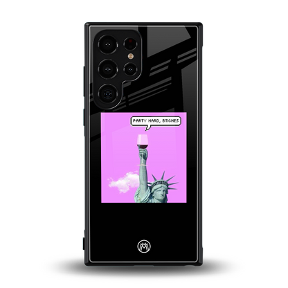 party hard bitches back phone cover | glass case for samsung galaxy s23 ultra