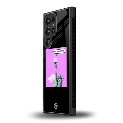 party hard bitches back phone cover | glass case for samsung galaxy s23 ultra