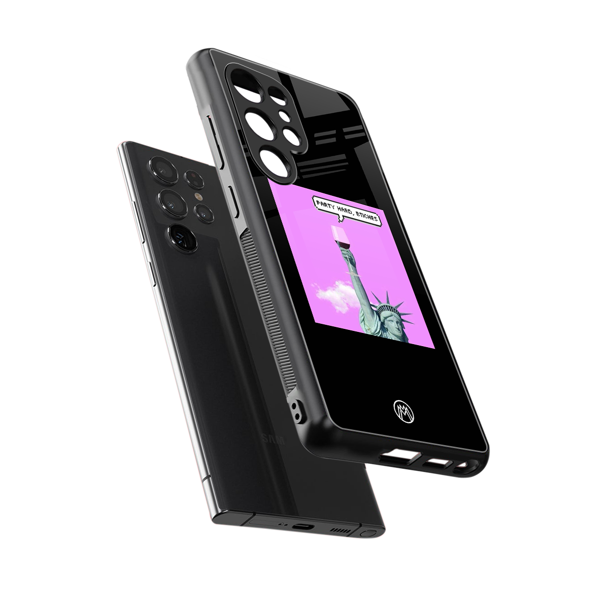 party hard bitches back phone cover | glass case for samsung galaxy s25 ultra