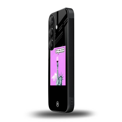 party hard bitches back phone cover | glass case for samsung galaxy s24 plus
