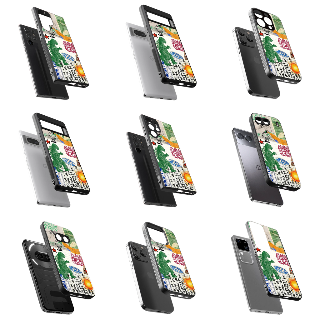 Durable Glass Back Mobile Case for iPhone, Samsung, OnePlus, Google Pixel, Redmi, Vivo, Oppo