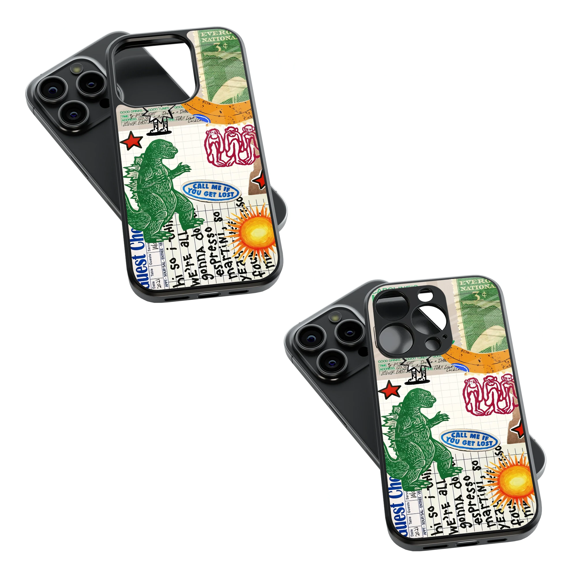Trendy Glass Back Mobile Case for iPhone, Samsung, Redmi, OnePlus, Google Pixel, Motorola