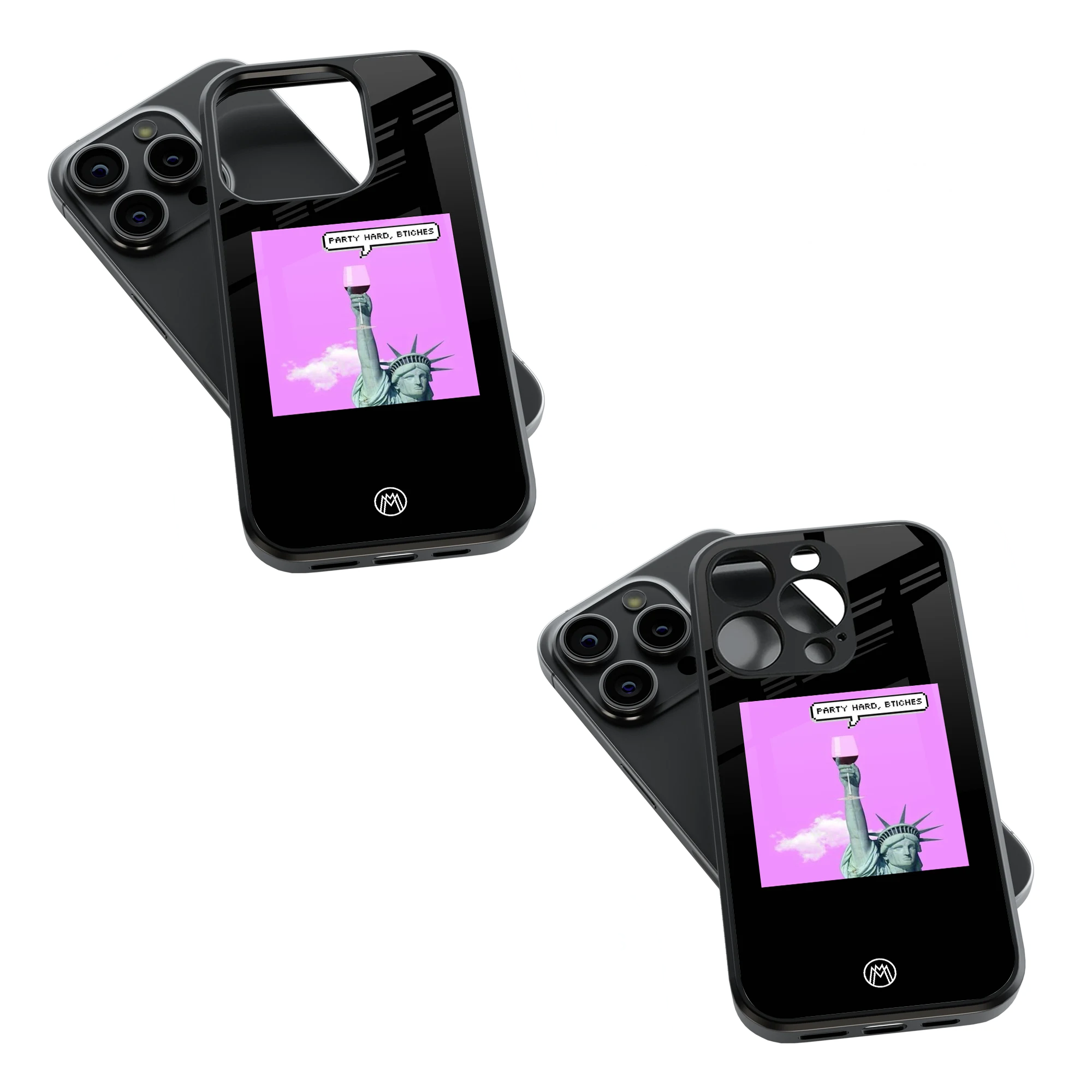 Trendy Glass Back Mobile Case for iPhone, Samsung, Redmi, OnePlus, Google Pixel, Motorola