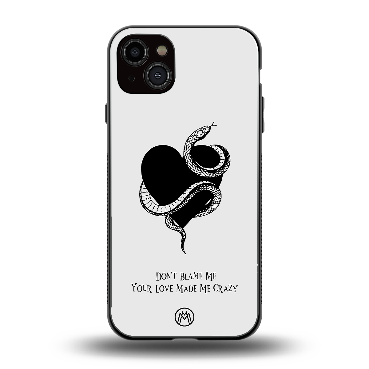 passionate back phone cover | glass case for iphone 15 plus